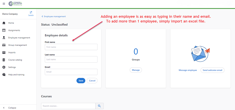 Adding an Employee to Employee Training Software for Small Business
