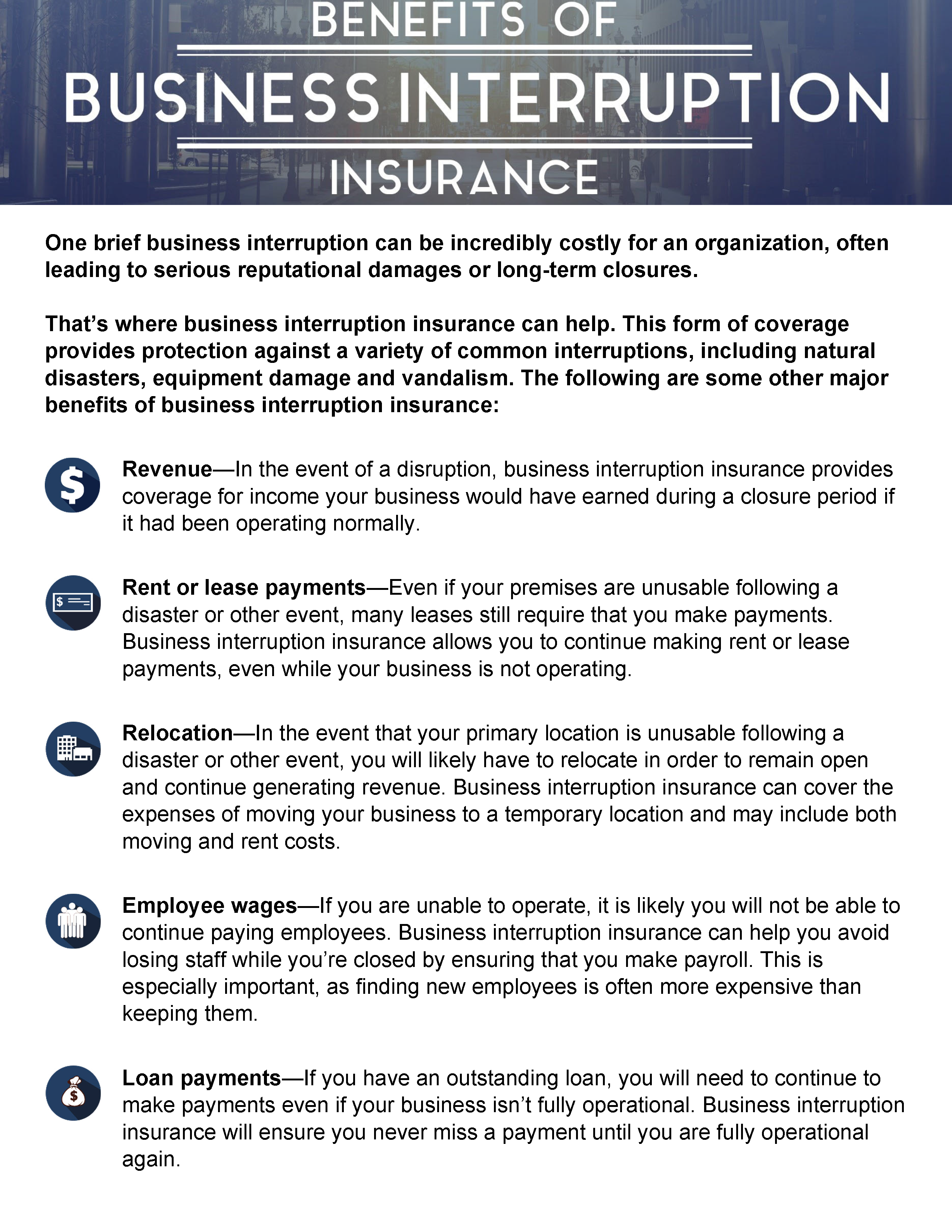 Benefits of Business Interruption Insurance