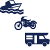 Boats, Motorcycle, RVs