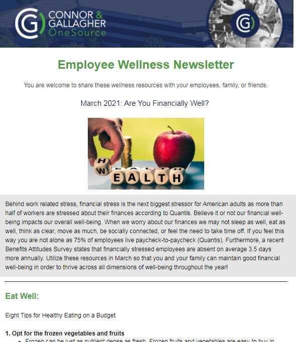 Employee Wellness Newsletter