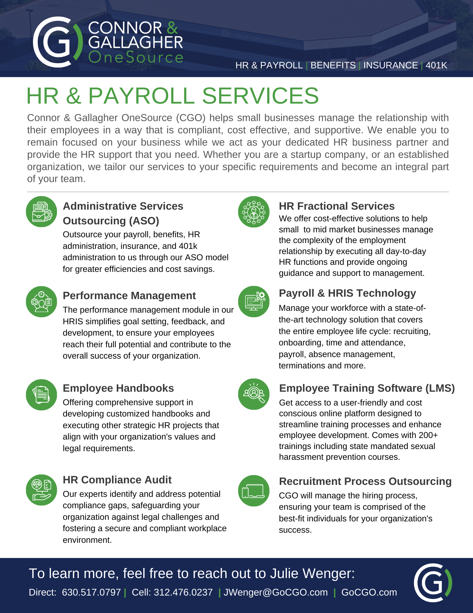 HR  Payroll Services (Julie Wenger)