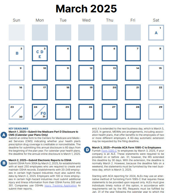 HR Compliance Calendar 2025