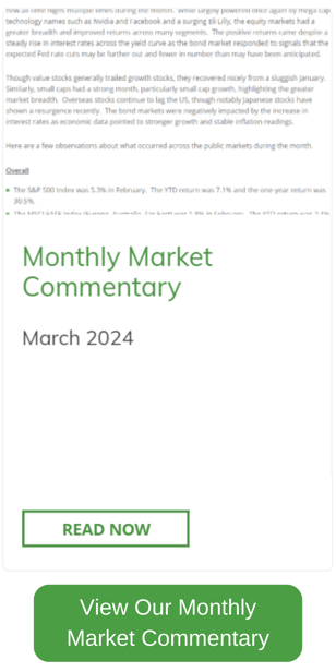 View Our Monthly Market Commentary